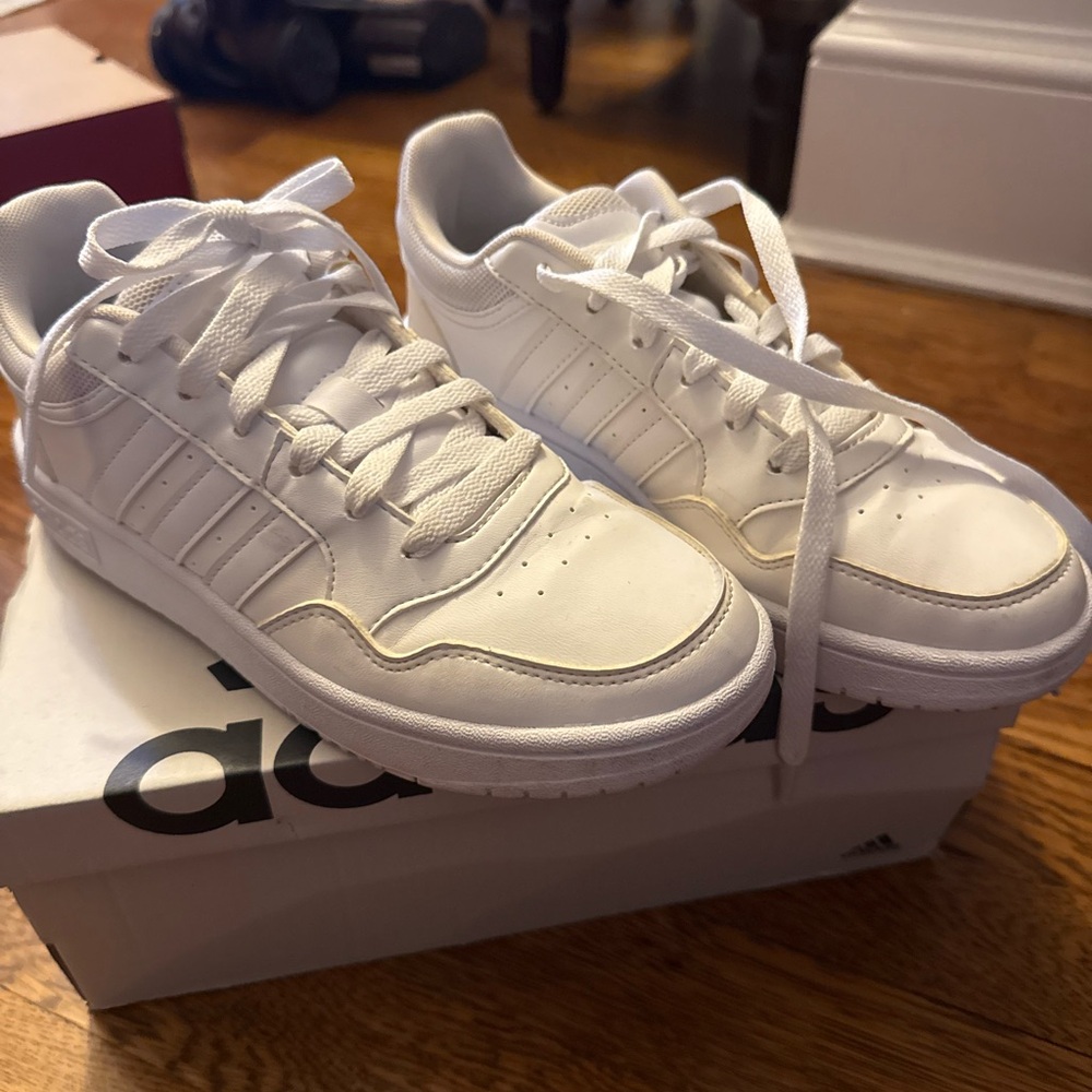 Adidas white sneakers